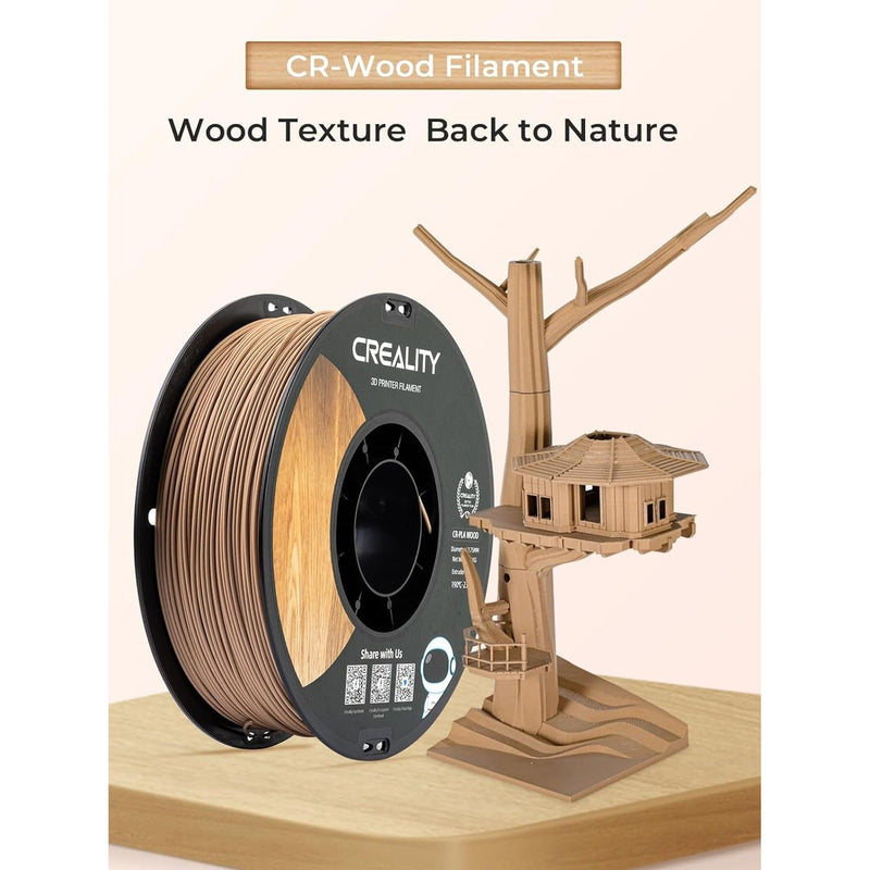 Creality PLA Wood Filament 1.75 mm, Smooth Silk Texture, Toughness