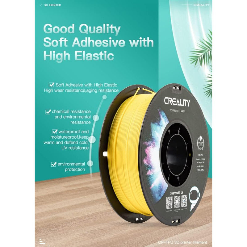 Creality TPU 3D Printing Filament 1.75mm, High Resilience, Soft Adhesive Material, Elastic, 1kg