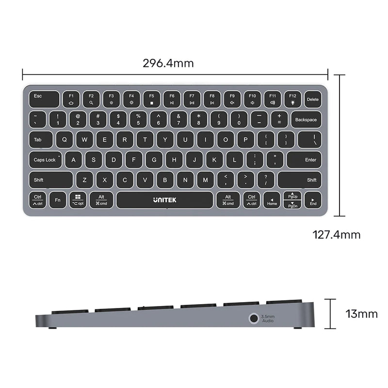 UNITEK  Keyboard, 9-in-1 USB-C Hub with Triple Display, USB-C to HDMI Adapter Supporting 4K HDMI, 100W PD, and 4 USB Ports
