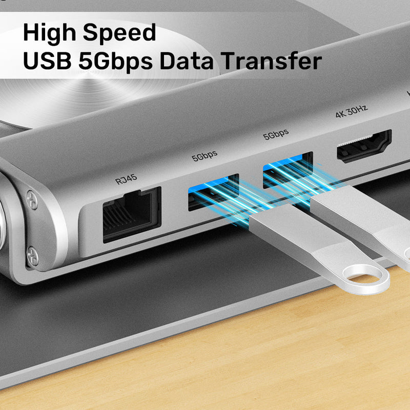 Unitek Laptop Stand with Detachable USB-C Hub