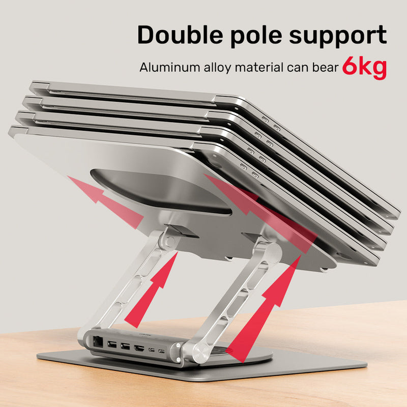 Unitek Laptop Stand with Detachable USB-C Hub