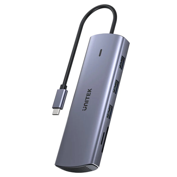 UNITEK 9-in-1 USB-C Hub With Dual Monitors, 100W Power Delivery and Dual-Slot Card Reader