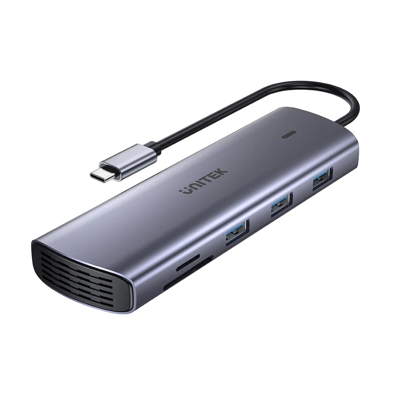 UNITEK 9-in-1 USB-C Hub With Dual Monitors, 100W Power Delivery and Dual-Slot Card Reader