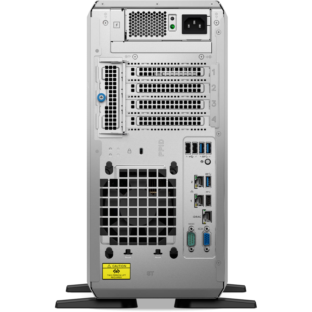 خادم برج Dell PowerEdge T360، بمعالج Xeon 6315P بتردد 2.8 جيجاهرتز و4 أنوية، وذاكرة وصول عشوائي (RAM) سعة 16 جيجابايت من نوع DDR5 ECC، وقرص صلب سعة 2 تيرابايت، وقرص SSD سعة 480 جيجابايت، وبطاقة تحكم RAID من نوع PERC H355.