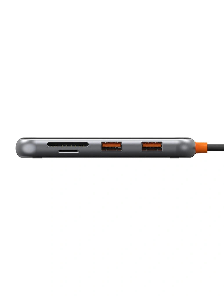WIWU CB005 TRANSPARENT 5 IN 1 CYBER USB-C HUB - رمادي فضائي