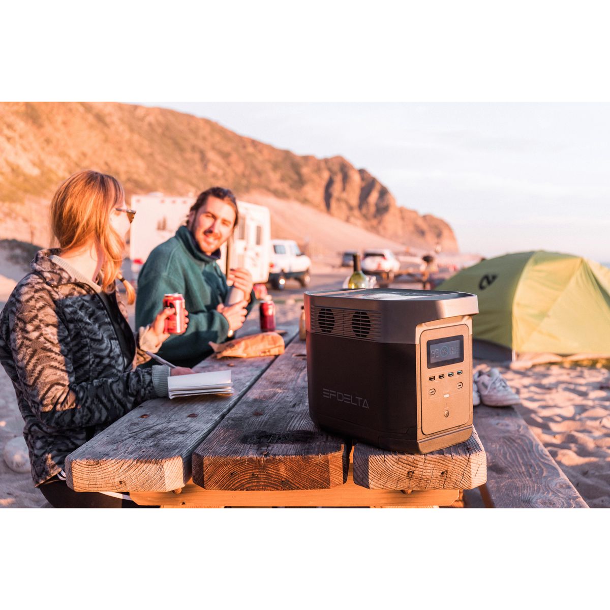 EcoFlow DELTA 2 Portable Power Station – 1024Wh LiFePO4 Battery, 1800W AC Output, Solar Ready, Fast Charging