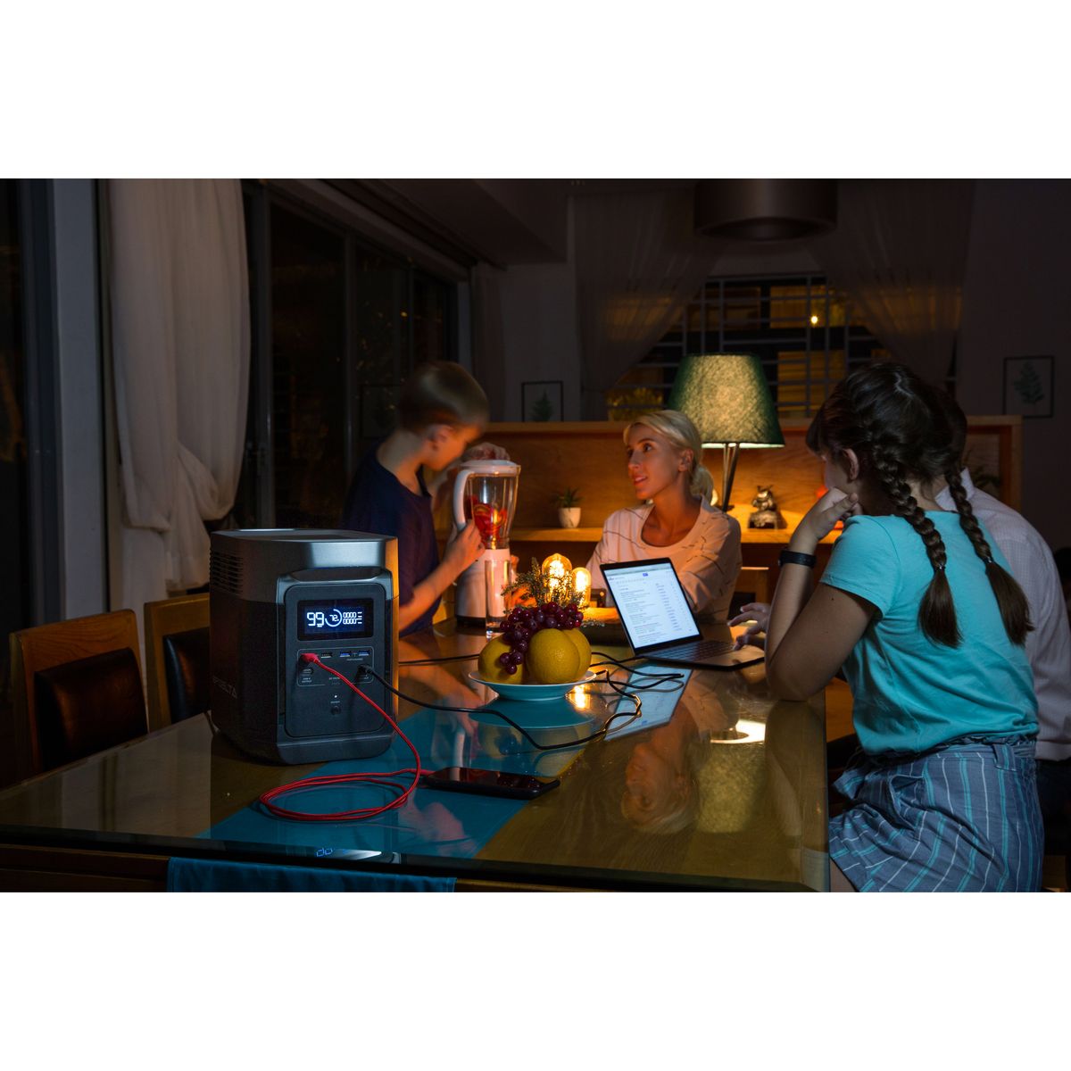 EcoFlow DELTA 2 Portable Power Station – 1024Wh LiFePO4 Battery, 1800W AC Output, Solar Ready, Fast Charging