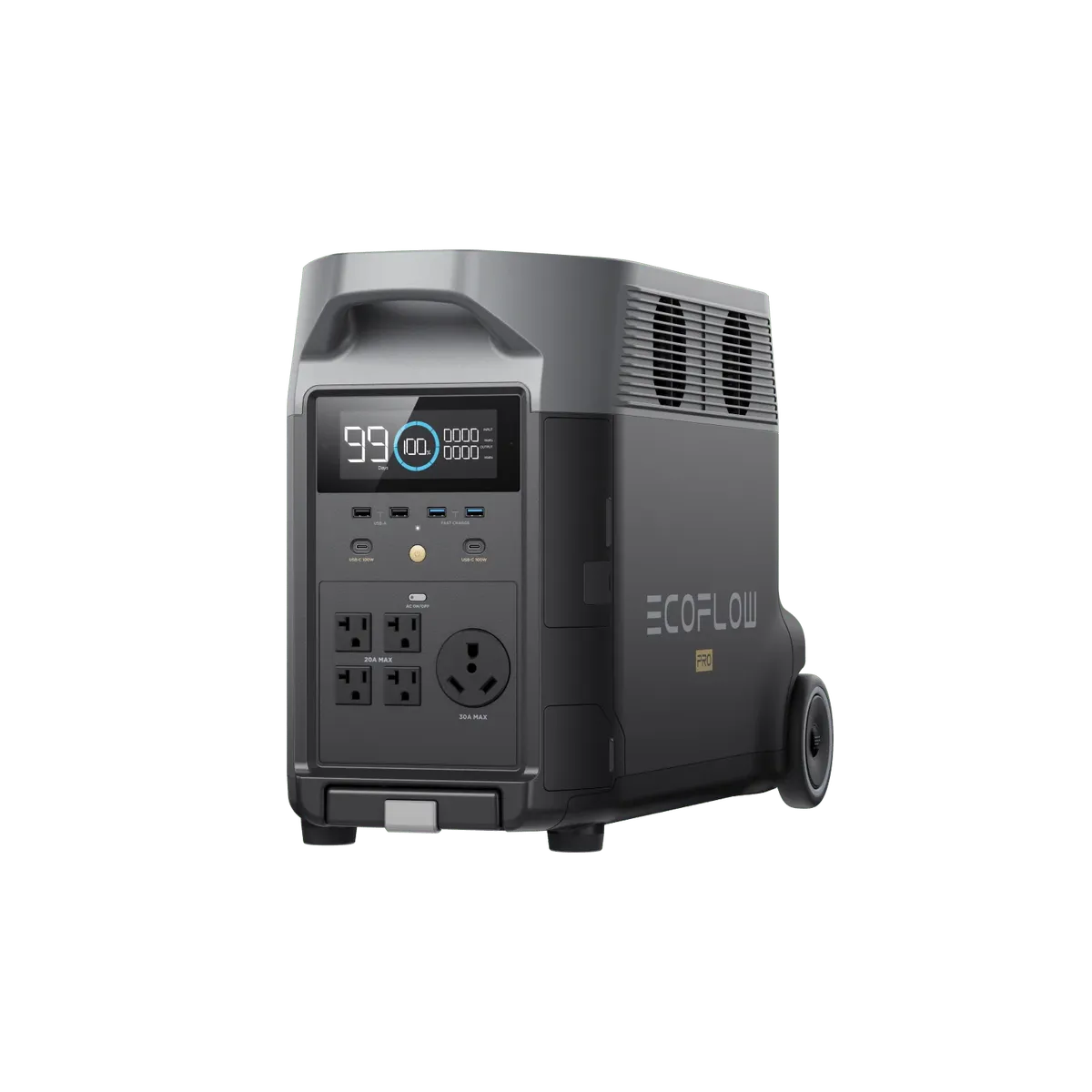 EcoFlow DELTA Pro 3.6 kWh Portable Power Station – 3,600 W (expandable to 4,500 W X-Boost), LFP Battery, Multi‑Recharge, Smart Home Ready
