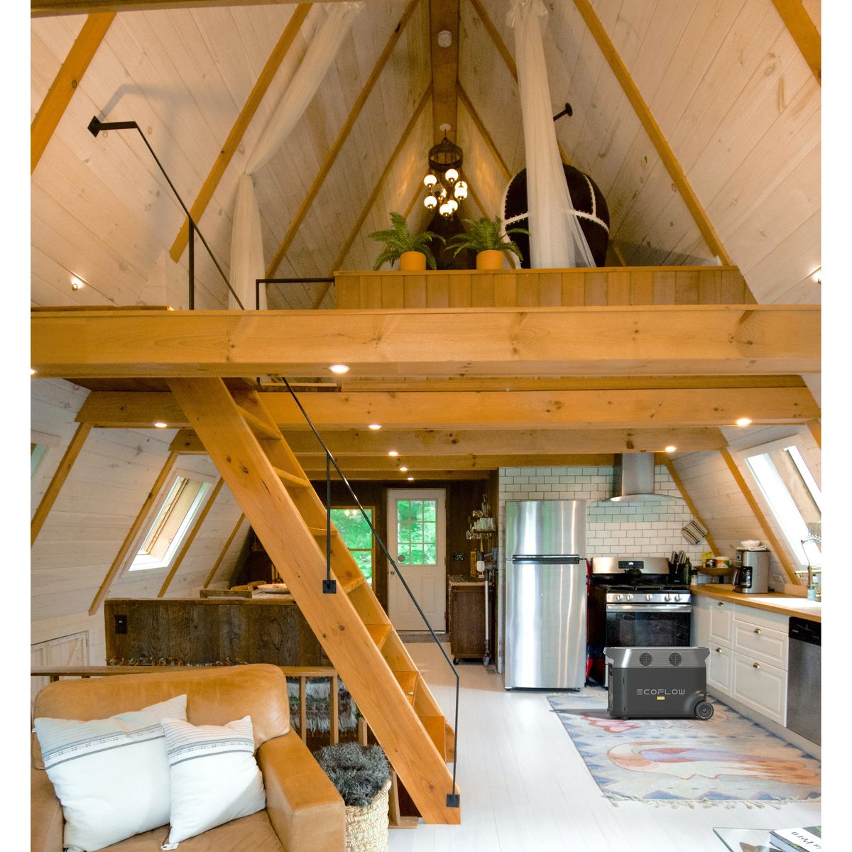 EcoFlow DELTA Pro Portable Power Station – 3600Wh LiFePO4, 3600W AC Output, 1600W Solar Input, Wi-Fi/Bluetooth