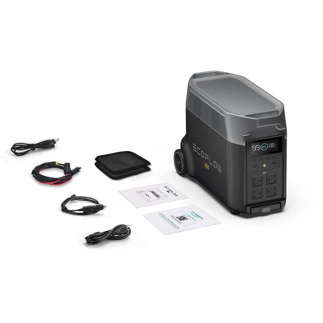 EcoFlow DELTA Pro Portable Power Station – 3600Wh LiFePO4, 3600W AC Output, 1600W Solar Input, Wi-Fi/Bluetooth