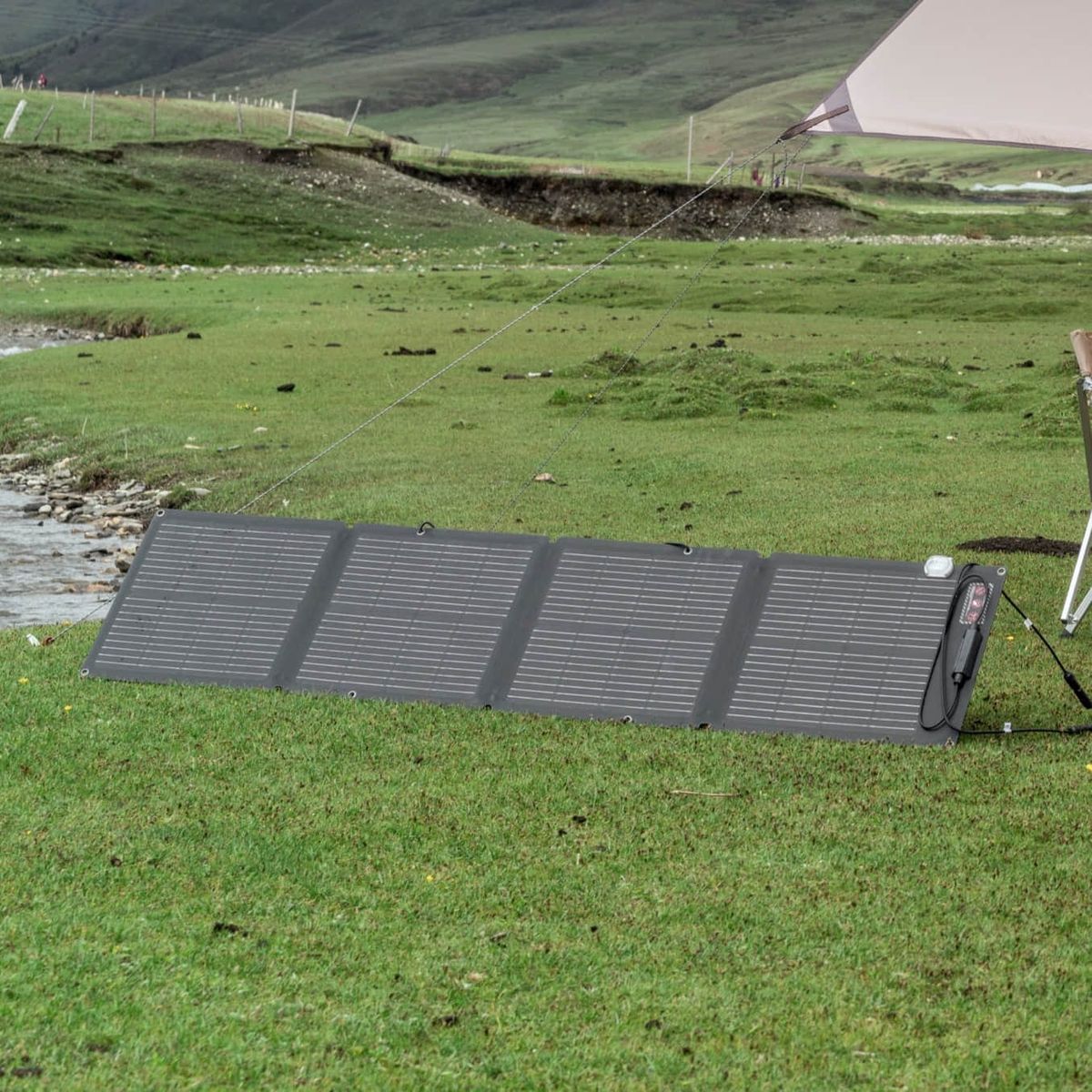 EcoFlow 110W Portable Solar Panel – Foldable Monocrystalline with Kickstand, IP68 Waterproof, MC4 to XT60 Cable for Power Stations