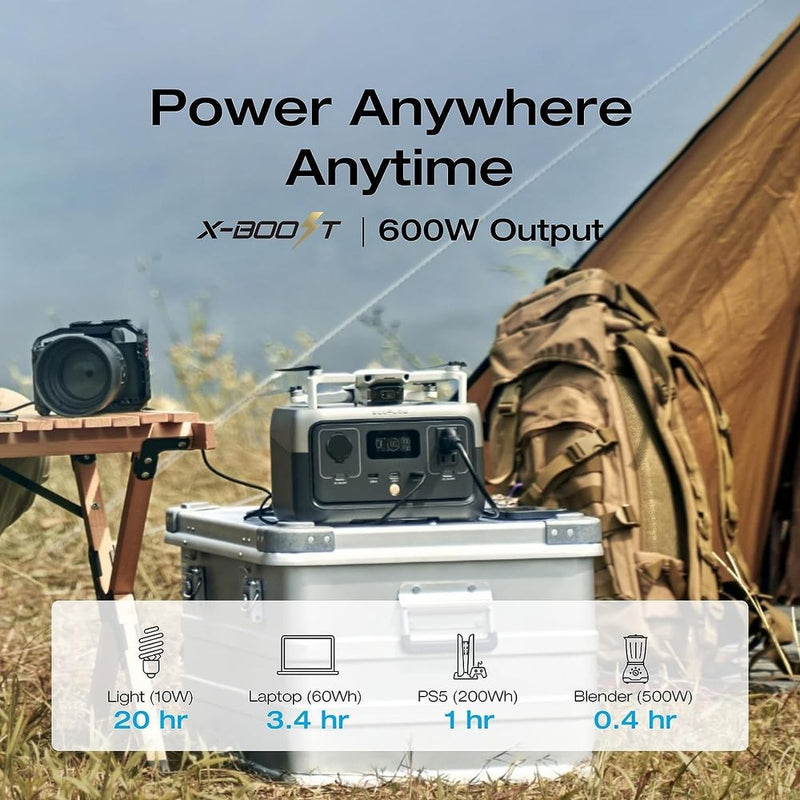 EcoFlow RIVER 2- ZMR600-B-UK Portable Power Station