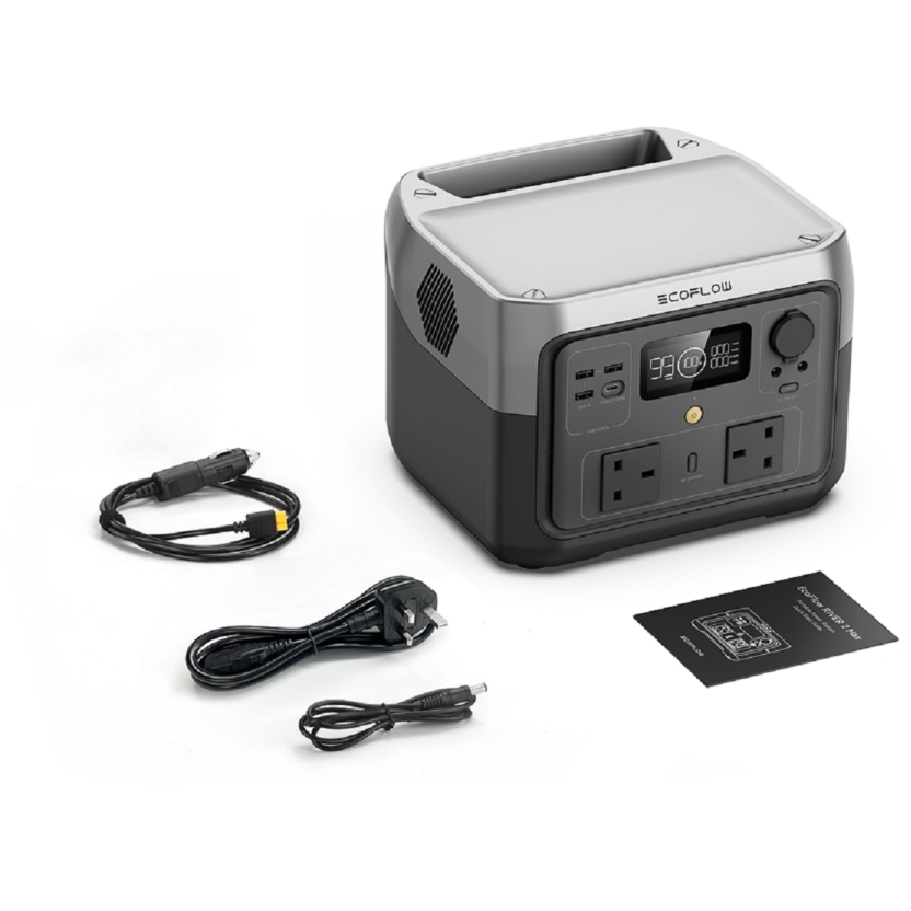 EcoFlow RIVER 2 Max Portable Power Station – 512Wh LiFePO4, 500W AC Output, Fast Charging, Solar Ready, Wi-Fi/Bluetooth