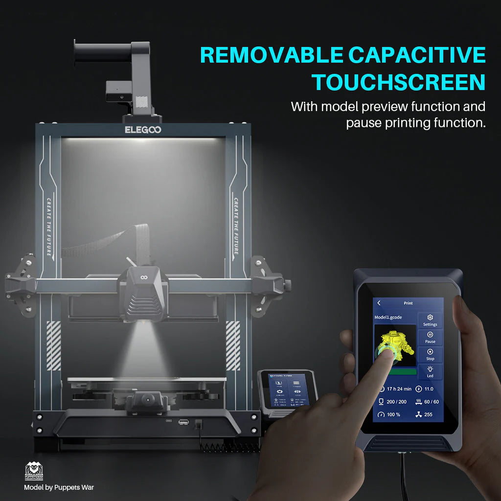 Elegoo Neptune 4 Pro — FDM 3D Printer, 225×225×265 mm Build Volume, High-Temperature Nozzle up to 300 °C, Auto Bed Leveling, Fast & Precise Printing