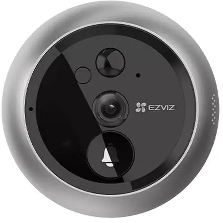 جرس باب لاسلكي EZVIZ DP2 بدقة 2K مزود بشاشة لمس مقاس 4.3 بوصة، وفيديو بدقة 2K، وكشف حركة ذكي، ومحادثة ثنائية الاتجاه، ورؤية ليلية