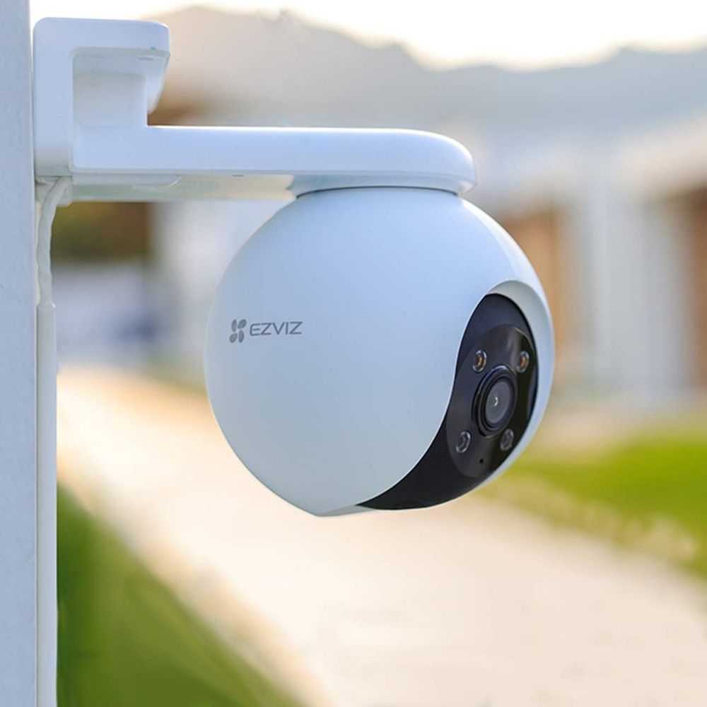 كاميرا خارجية EZVIZ H8 Pro 3K متحركة وقابلة للإمالة Wi-Fi مع اكتشاف الذكاء الاصطناعي، رؤية ليلية ملونة وتتبع تلقائي