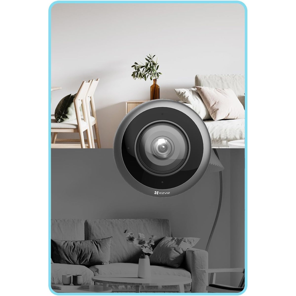 EZVIZ 6MP 3K+ Wi-Fi Panoramic Fisheye Security Camera, 360° View, AI Human Detection, IR Night Vision, Two-Way Talk, 512GB