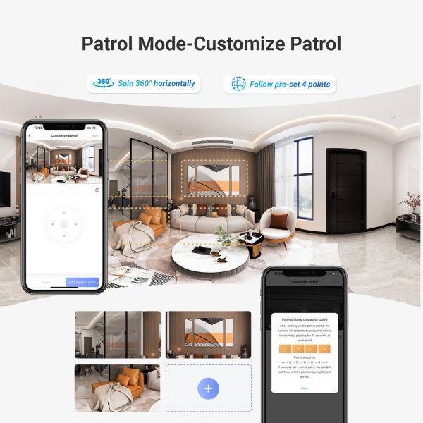 كاميرا EZVIZ C7 الذكية الداخلية بشبكة Wi-Fi وعدسة مزدوجة 4 ميجابكسل، كشف ذكي للبشر والحيوانات الأليفة، تتبع تلقائي، صوت ثنائي الاتجاه