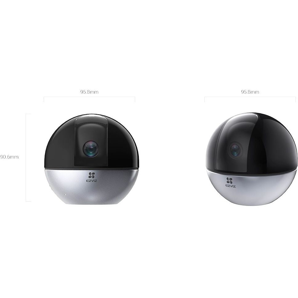 EZVIZ E6 3K Smart Home Security Camera with AI Detection, 360° Pan-Tilt, Two-Way Audio, Dual-Band Wi-Fi, Works with Alexa