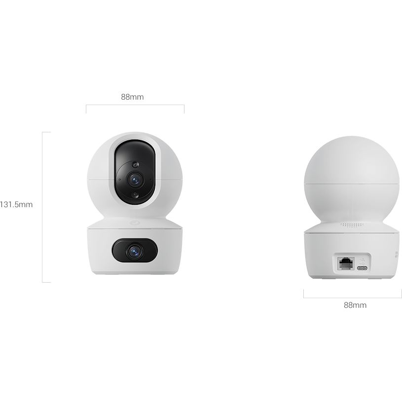 EZVIZ TY7 Dual-Lens 4MP Indoor Smart Wi-Fi Camera, Color Night Vision, AI Human Detection, 360° Panoramic View