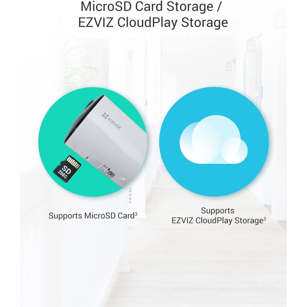 كاميرا مراقبة خارجية تعمل بالبطارية EZVIZ CB3 بدقة 1080 بكسل مع رؤية ليلية ملونة، وكشف الذكاء الاصطناعي، وصفارة إنذار، وعمر بطارية يصل إلى 120 يومًا، وتعمل مع أليكسا