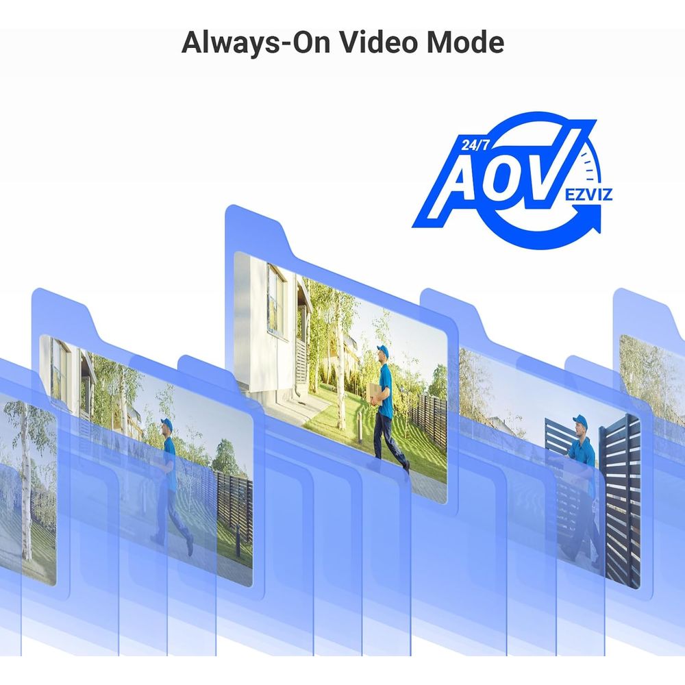 EZVIZ CS-CB5 Outdoor Smart Camera, 4K 8MP Solar Battery, Always-On Video, AI Human & Vehicle Detection, Color Night Vision