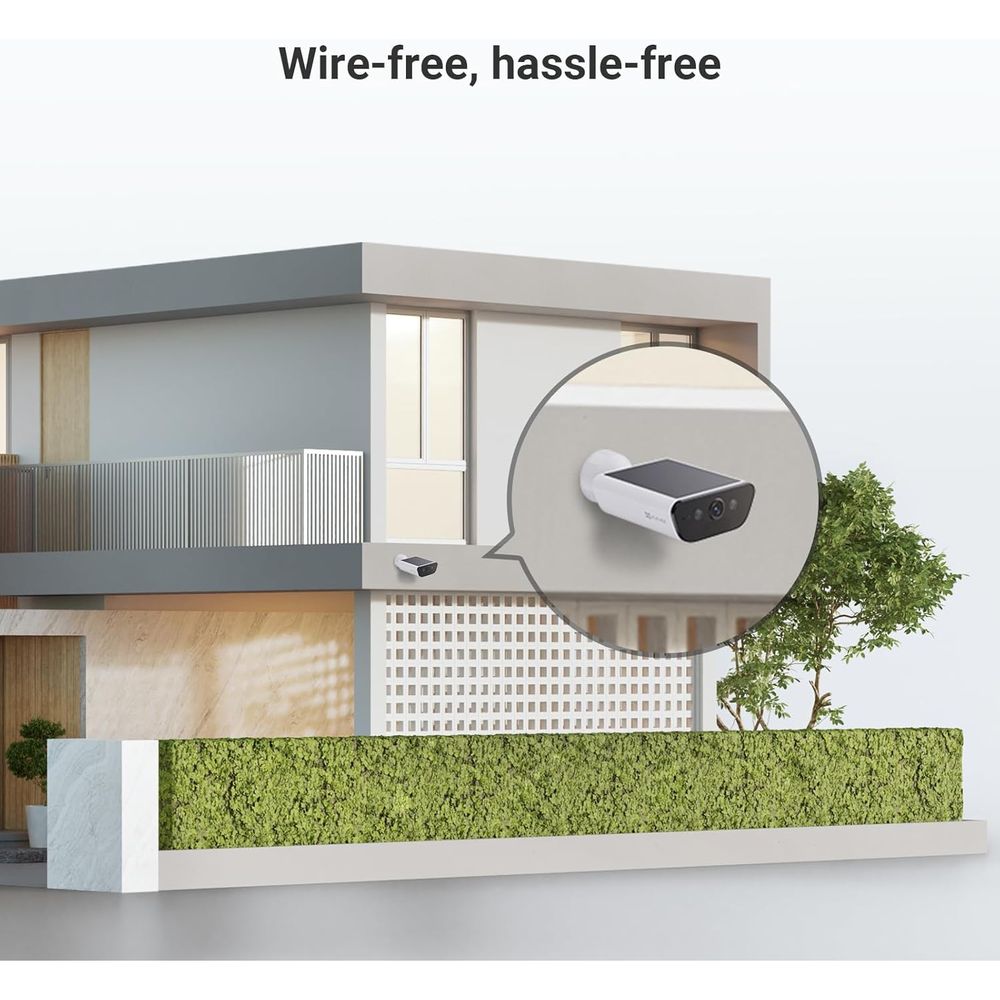 EZVIZ CS-CB5 Outdoor Smart Camera, 4K 8MP Solar Battery, Always-On Video, AI Human & Vehicle Detection, Color Night Vision