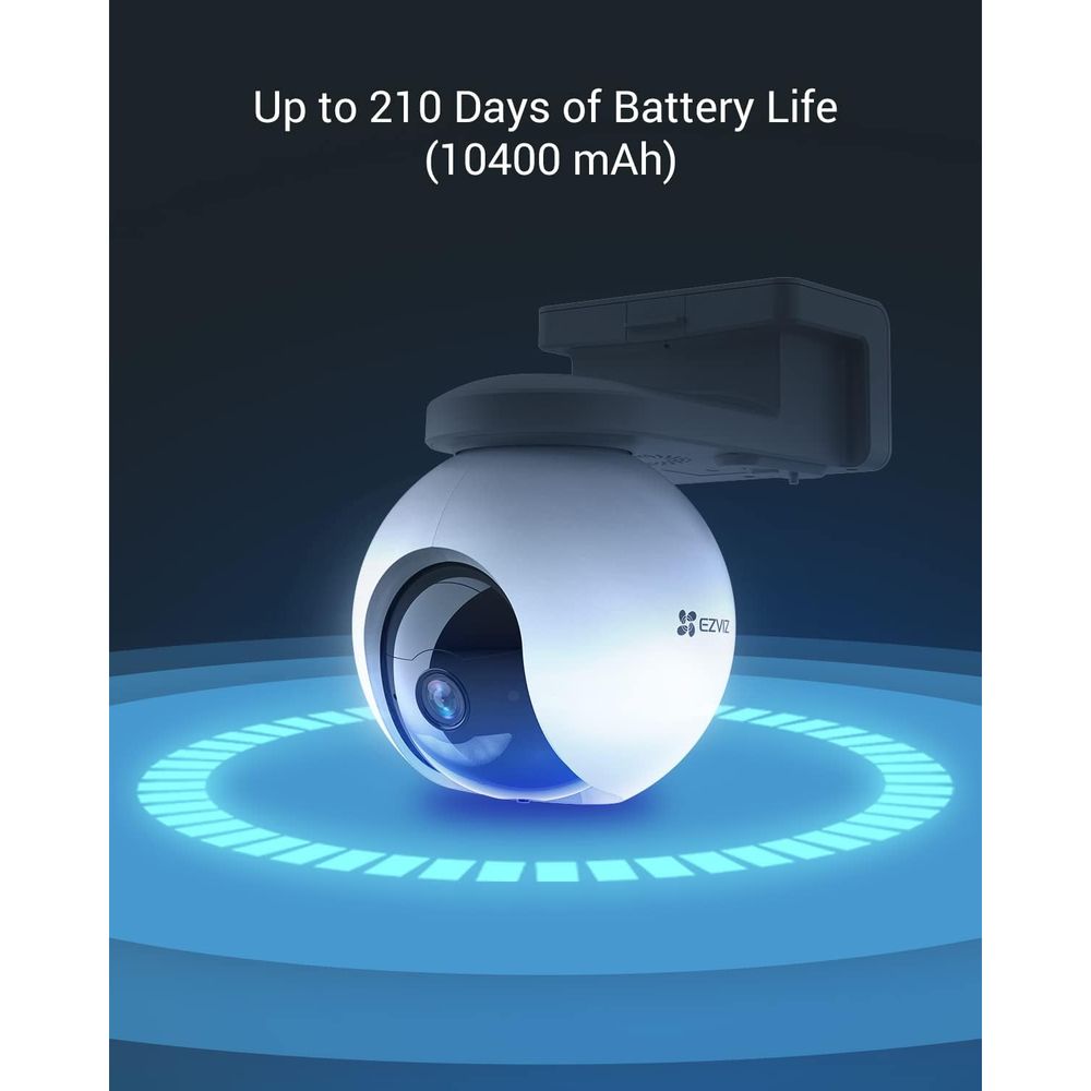 EZVIZ CB8 2K Battery-Powered Pan & Tilt Wi-Fi Camera, Color Night