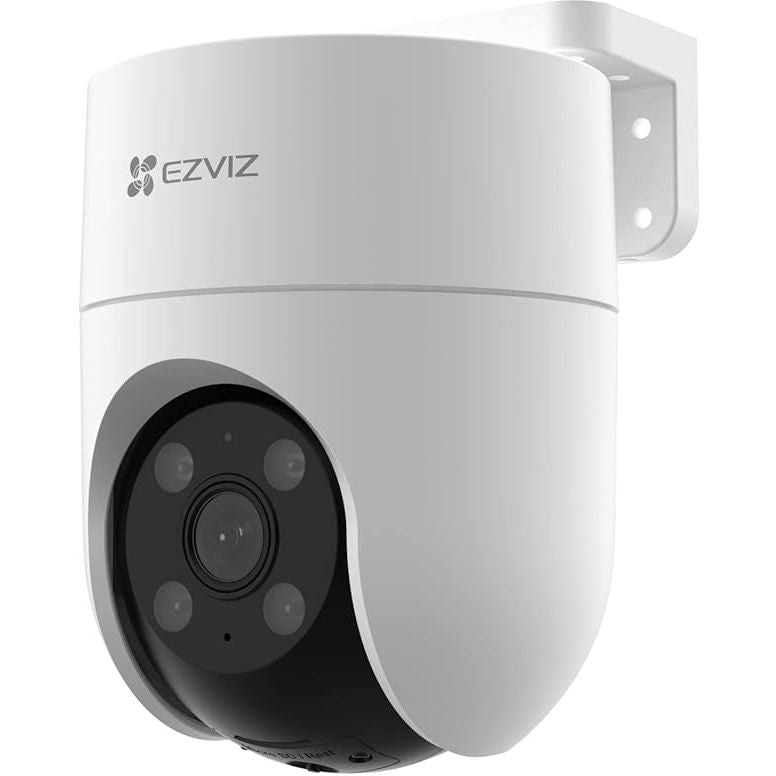 كاميرا EZVIZ H8c الخارجية بدقة 4 ميجابكسل مع خاصية Pan &amp; Tilt وخاصية Wi-Fi واكتشاف الإنسان بالذكاء الاصطناعي ورؤية ليلية ملونة وتتبع التكبير التلقائي والدفاع النشط