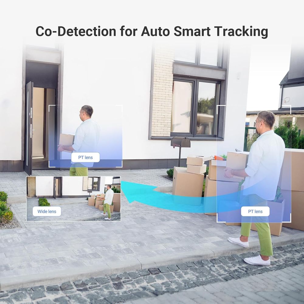 EZVIZ H9c 3K Dual-Lens Wi-Fi Pan & Tilt Camera, AI Detection, Color Night Vision, 360° View, Siren, Alexa Compatible, MicroSD & Cloud Storage