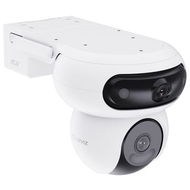 كاميرا EZVIZ CS-HB90 الذكية الخارجية، عدسات مزدوجة 2K+ 4MP، تتبع ذكي تلقائي، تعمل بالبطارية، رؤية ليلية ملونة
