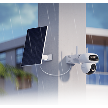 كاميرا EZVIZ CS-HB90 الذكية الخارجية، عدسات مزدوجة 2K+ 4MP، تتبع ذكي تلقائي، تعمل بالبطارية، رؤية ليلية ملونة