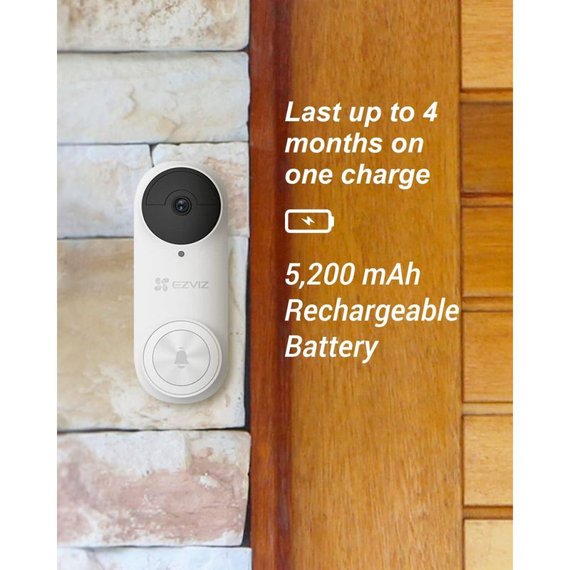 EZVIZ DB2 Pro 2K+ Battery-powered Video Doorbell Kit