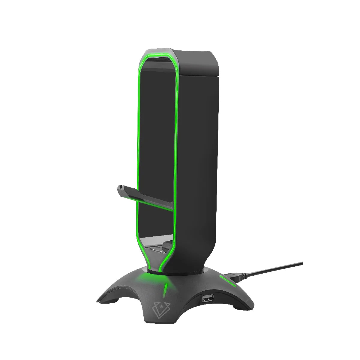 Vertux Extent RGB Headset Stand with Built-in Mouse Bungee & USB Hub – 3-in-1 Gaming Accessory