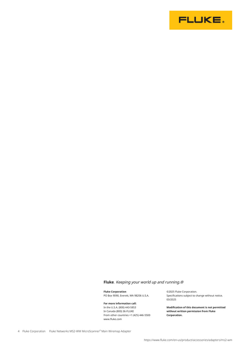 فلوك نتوركس MS2-WM MicroScanner² محول Wiremap الرئيسي