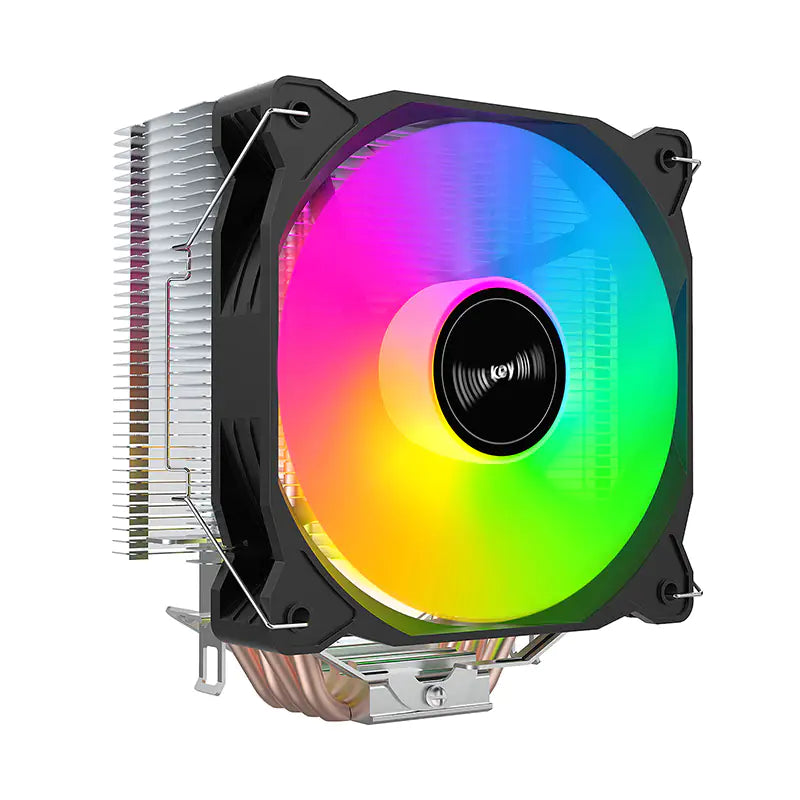 Huntkey Frozen 400SE RGB CPU Cooler – 4 Heat Pipes, 120 mm Fan