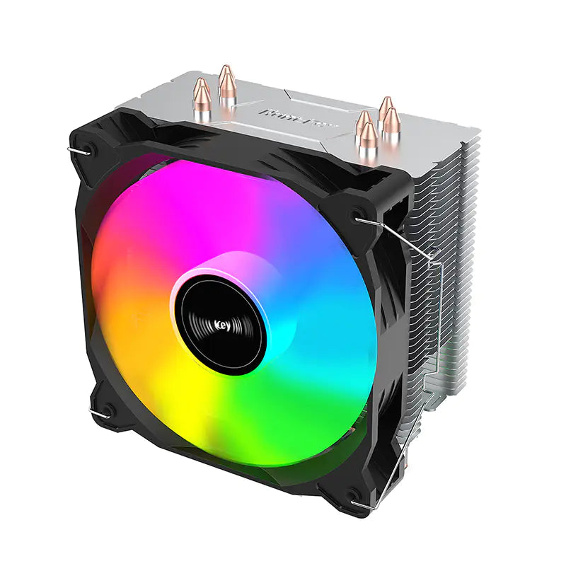 Huntkey Frozen 400SE RGB CPU Cooler – 4 Heat Pipes, 120 mm Fan