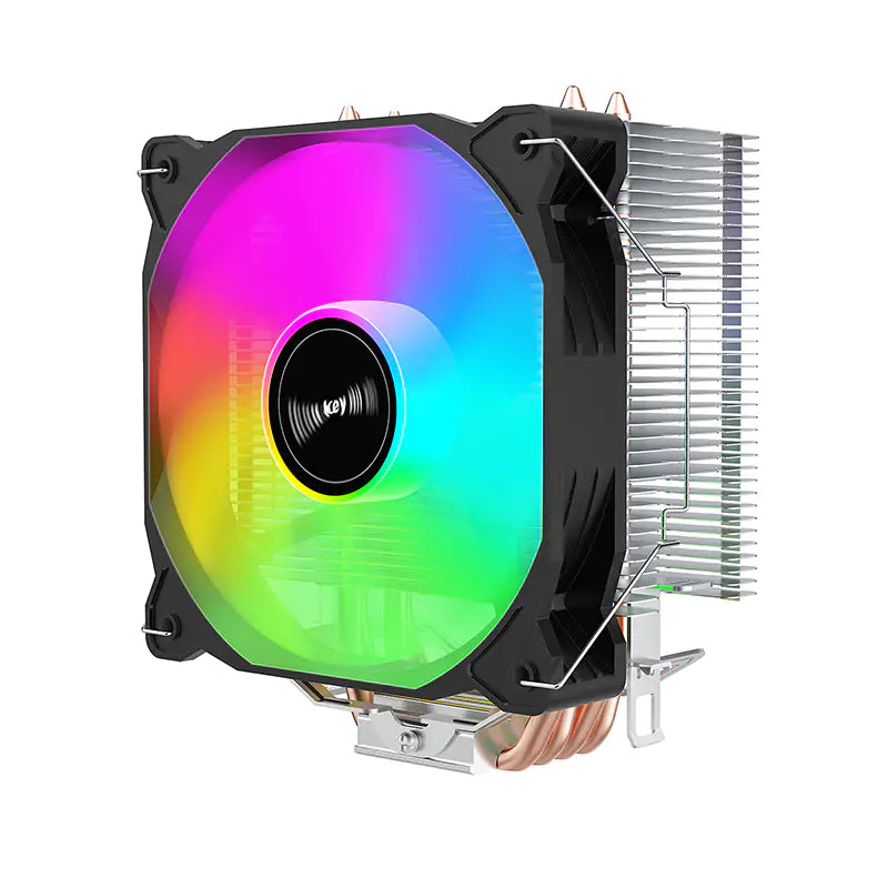 Huntkey Frozen 400SE RGB CPU Cooler – 4 Heat Pipes, 120 mm Fan