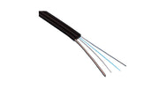 كابل FiberHome 1F Bow-Type Drop – بمعيار G.657A2، غلاف LSZH، تقوية مزدوجة بالفولاذ، قوة شد 600N، داخلي/خارجي، أسود، نواة واحدة بطول 2 كم