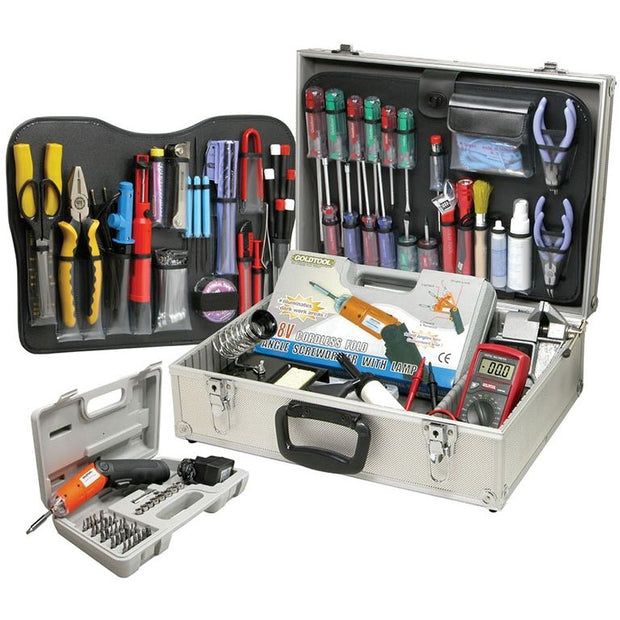 GOLDTOOL GTK-700B 100-Piece Professional Network Tool Kit, RJ45/RJ11 C ...