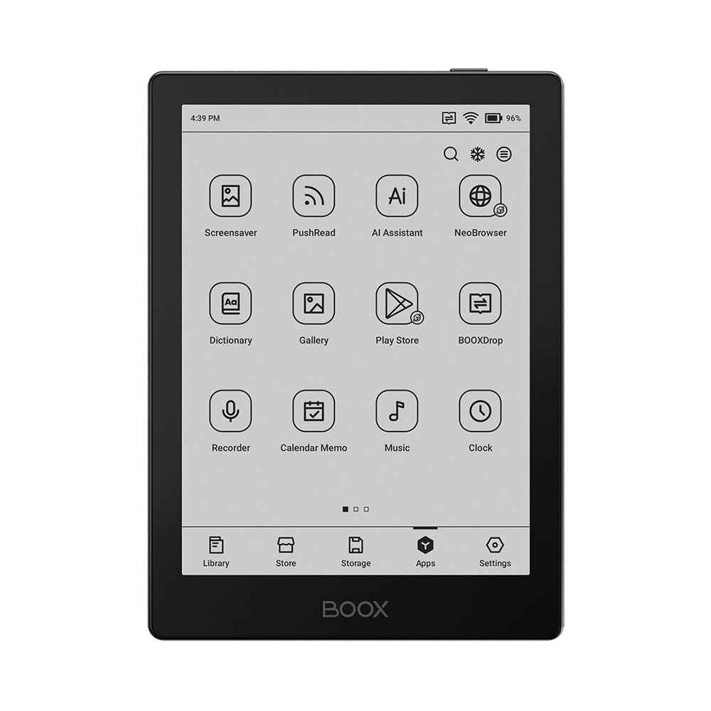 BOOX Go 6 – 6" Carta 1300 ePaper Reader, Android 11, 2GB RAM, 32GB Storage, microSD Slot, Front Light, Audio Support With MAGN. CASE