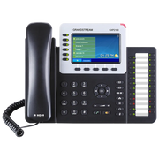 GRANDSTREAM GXP2160 هاتف IP مع 6 خطوط SIP، شاشة ملونة 4.3 بوصة، صوت عالي الدقة، مؤتمر خماسي، منفذا جيجابت مزدوجان ودعم PoE