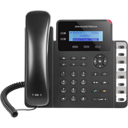 هاتف Grandstream GXP1628 IP مع خطي SIP، دعم PoE، منفذين جيجابت، شاشة LCD بإضاءة خلفية 132x48 وصوت عالي الدقة
