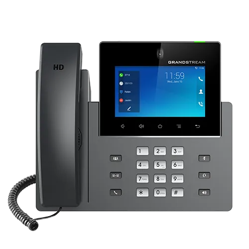 هاتف Grandstream GXV3450 بنظام Android – هاتف فيديو IP بشاشة لمس 8"، كاميرا 4K، Wi‑Fi، بلوتوث، PoE، هاتف مكتبي فيديو SIP