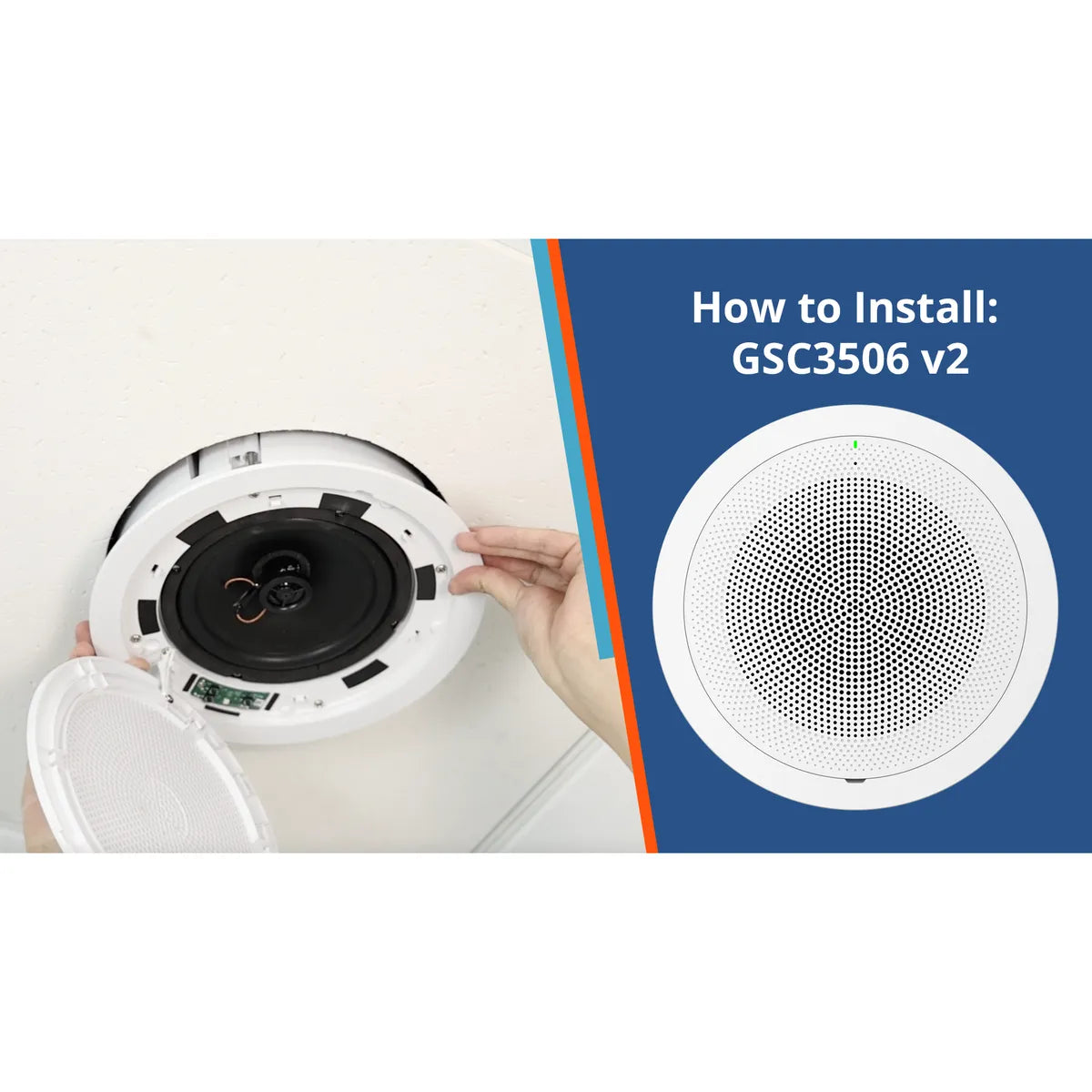 Grandstream GSC3506 v2 SIP Paging Speaker – Multicast IP Audio, HD Voice, PoE, Built-In Amplifier, Wall Mount