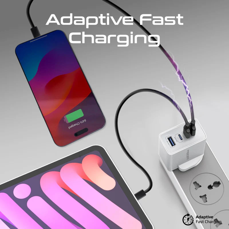 Promate 67W Power Delivery GaNFast™ Charger with Quick Charge 3.0