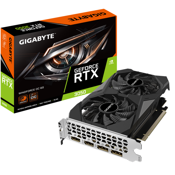 بطاقة رسومات جيجابايت GeForce RTX 3050 WINDFORCE OC 6G