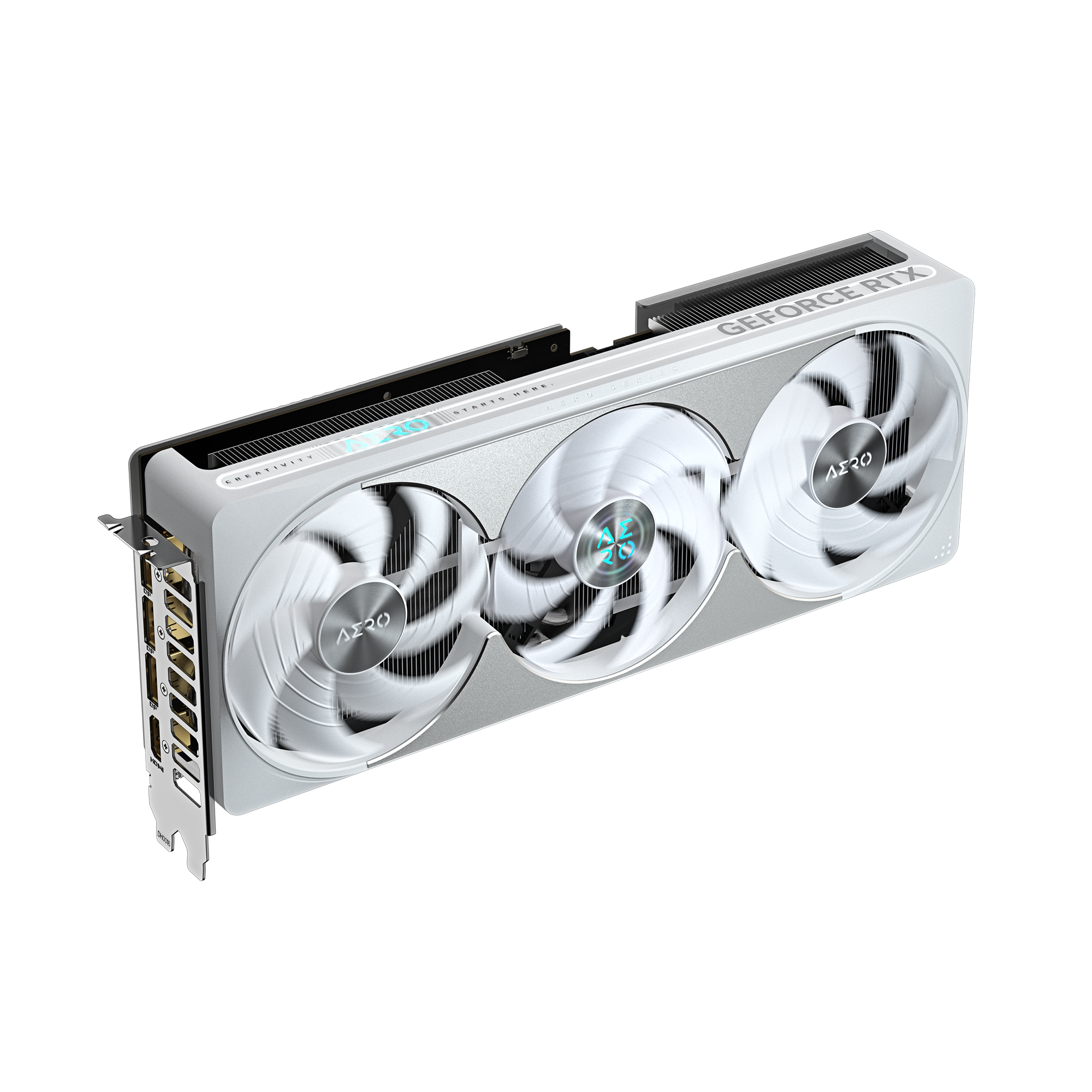 بطاقة الرسومات Gigabyte GeForce RTX 5080 AERO OC SFF سعة 16 جيجابايت (GV-N5080AERO-OC-16GD) - ذاكرة GDDR7 سعة 16 جيجابايت، وتقنية DLSS 4، وتبريد WINDFORCE، وإضاءة RGB، ونظام BIOS مزدوج
