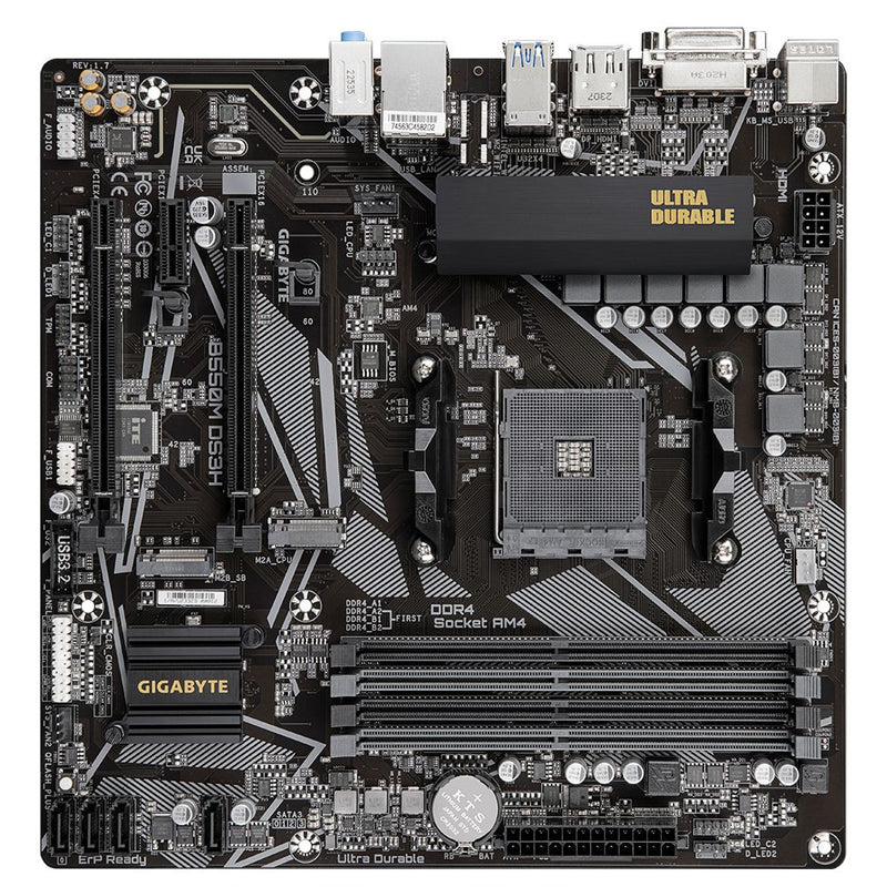 Gigabyte B550M DS3H (rev. 1.7) AM4 Micro ATX Motherboard