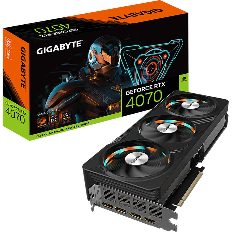 بطاقة رسومات جيجابايت GeForce RTX 4070 GAMING OC بسعة 12 جيجابايت